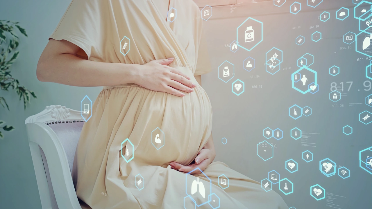 Femme enceinte illustrant la vigilance face à l’exposition électromagnétique